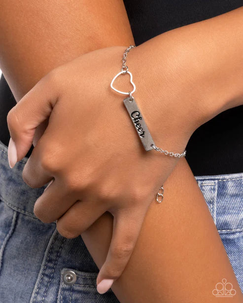 Cheer Craze Paparazzi Accessories Bracelet - Silver