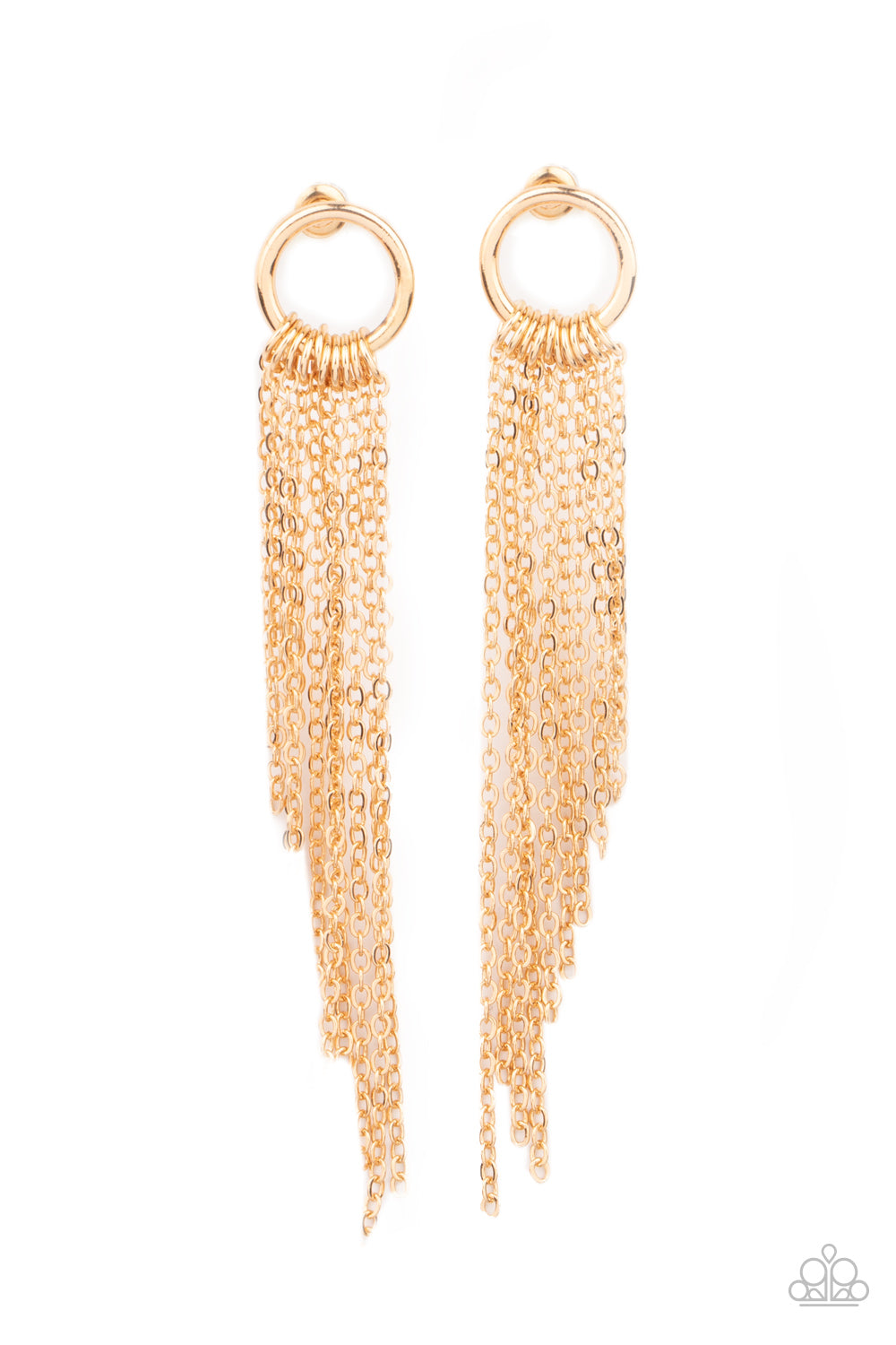 Divinely Dipping Paparazzi Accessories Earrings - Gold