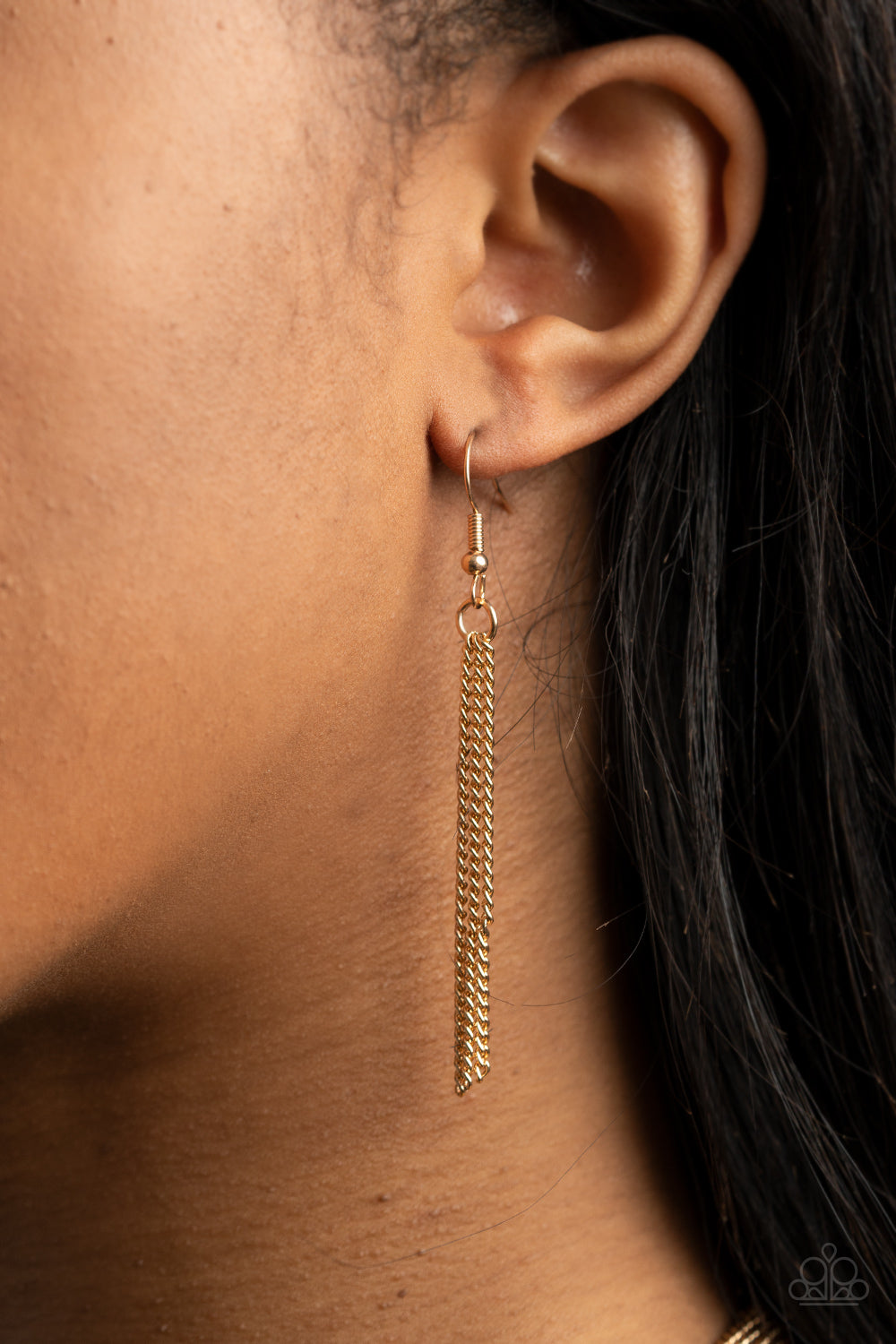 Save Your TIERS Paparazzi Accessories Necklace with Earrings Gold