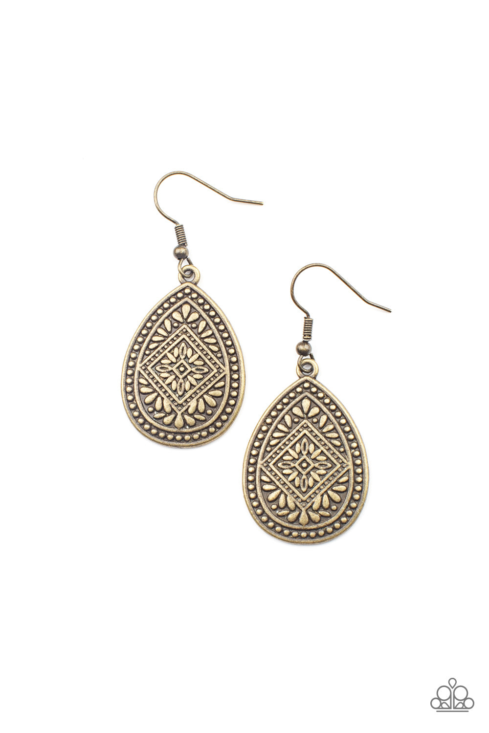 +Mayan Mecca Paparazzi Accessories Earrings Brass