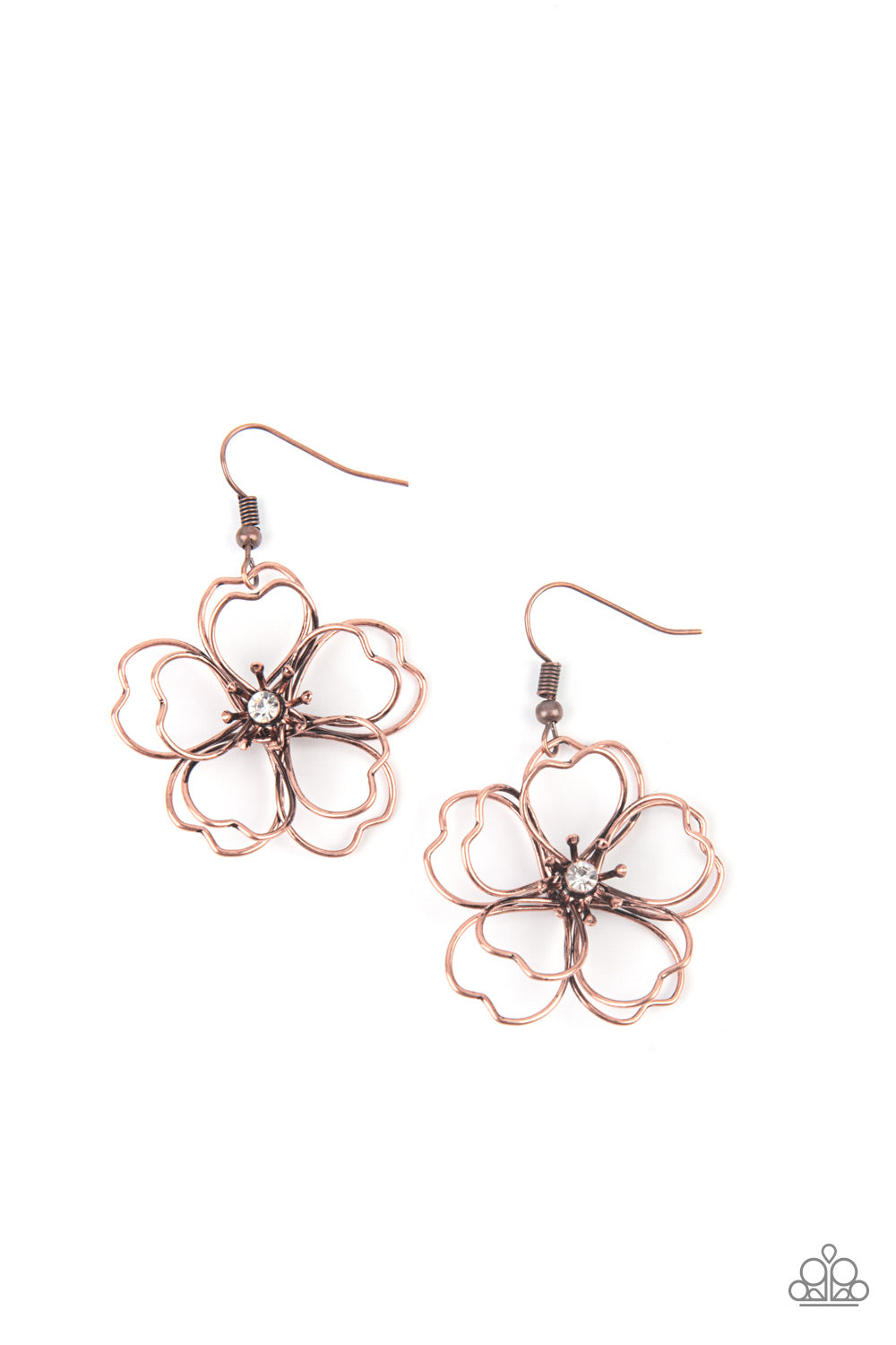 Petal Power Paparazzi Accessories Earrings - Copper