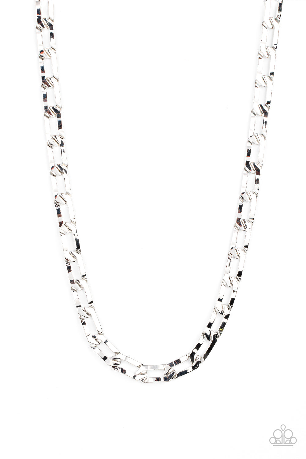 Full-Court Press Paparazzi Accessories Necklace No Earrings Silver