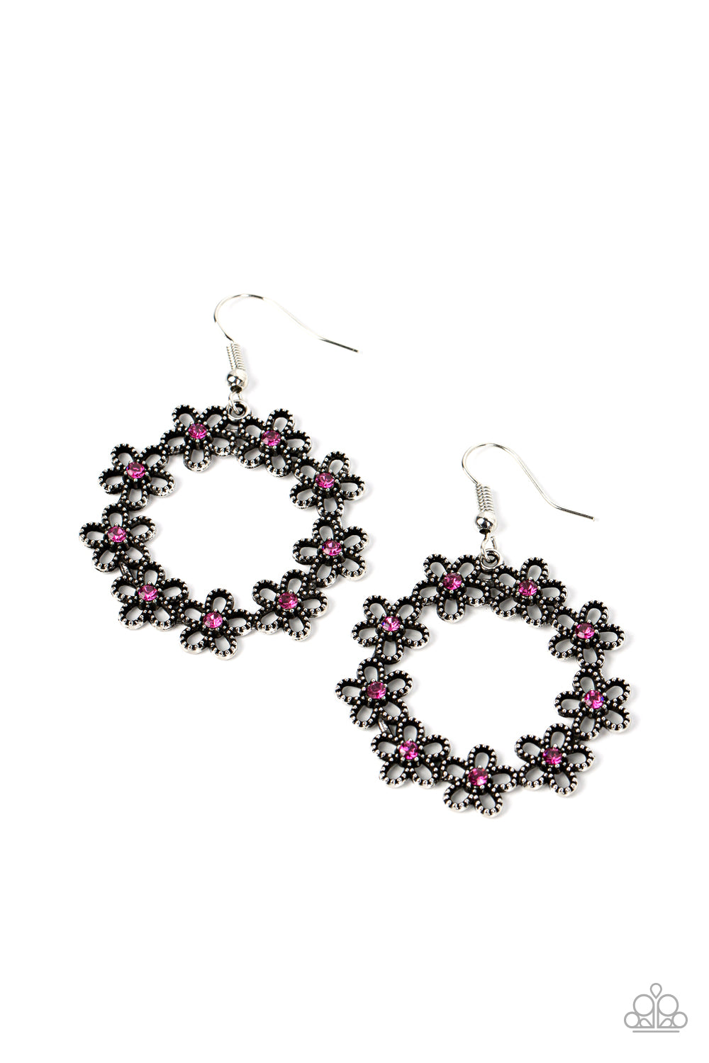 Floral Halos Paparazzi Accessories Earrings - Pink