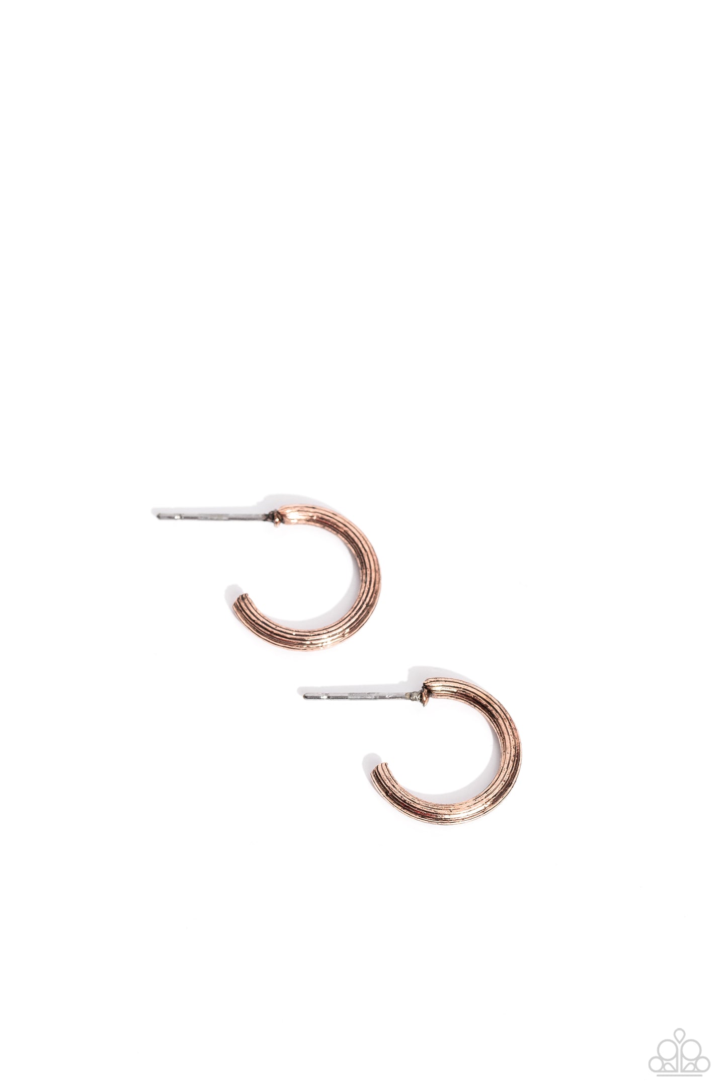 Linear Lady Paparazzi Accessories Hoop Earrings - Copper