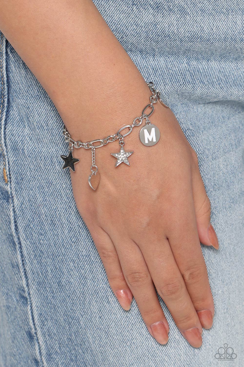 Legacy Letters Paparazzi Accessories Bracelet - White - M