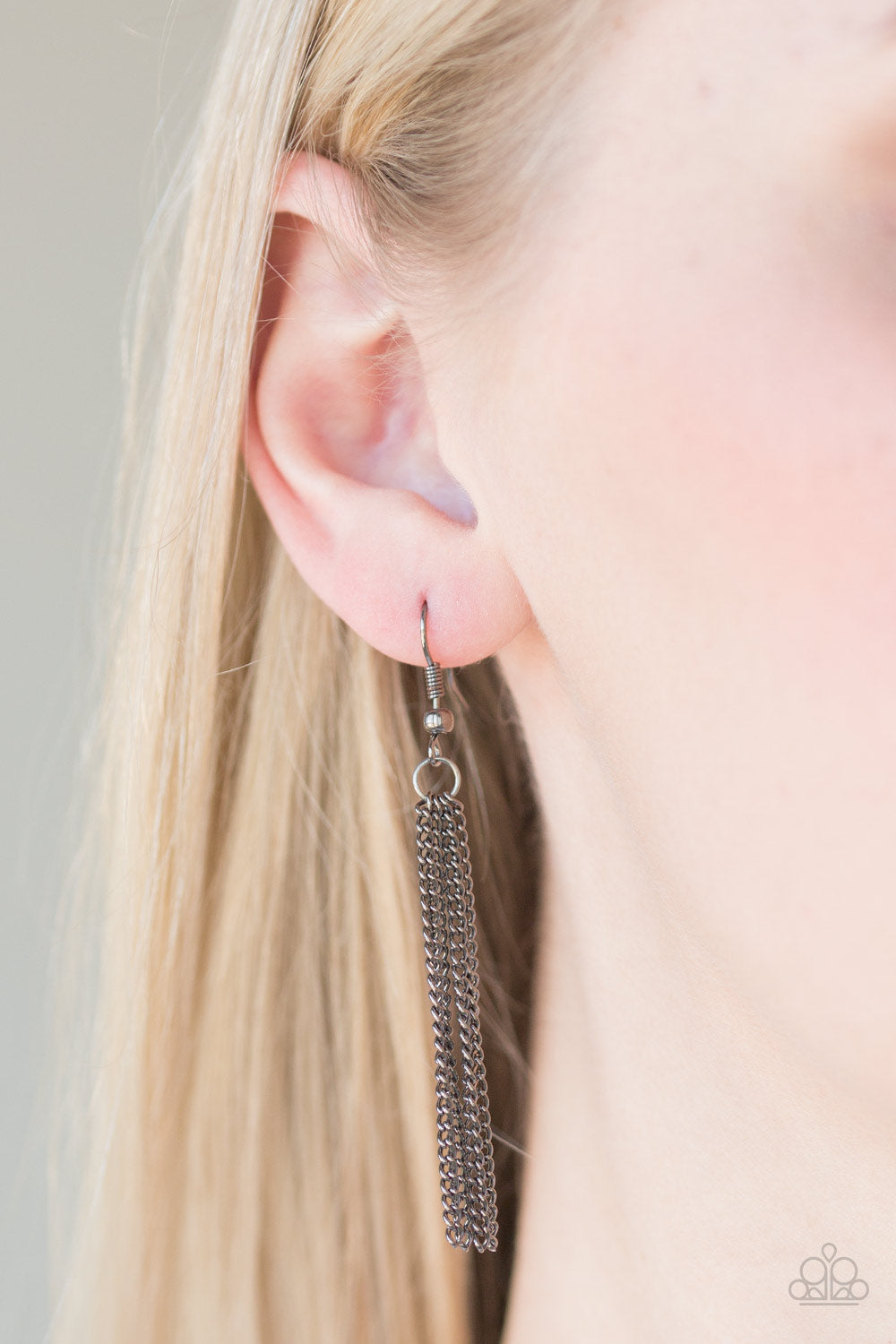 Five-Alarm FIREWORK Paparazzi Accessories Necklace with Earrings - Black