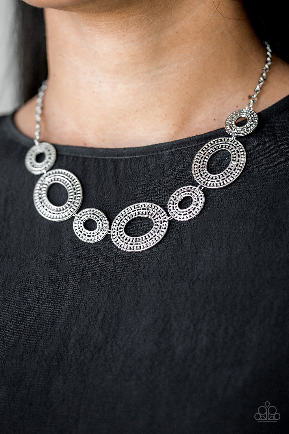 Basically Baltic Paparazzi Accessories Necklace with Earrings Silver