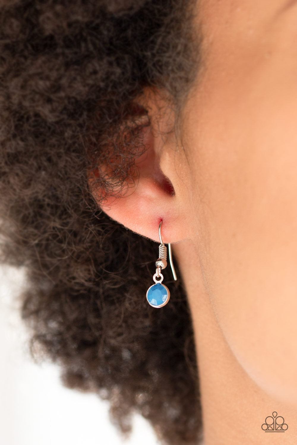 Lunar Lotus Paparazzi Accessories Necklace with Earrings Blue