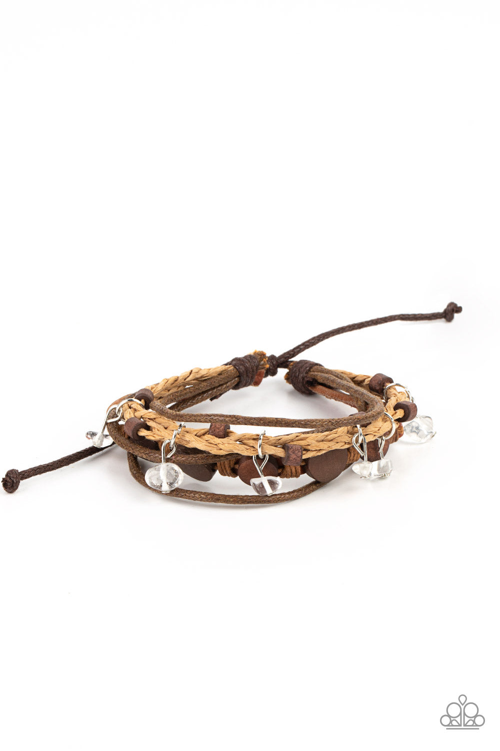 Run The Rapids Paparazzi Accessories Bracelet Brown