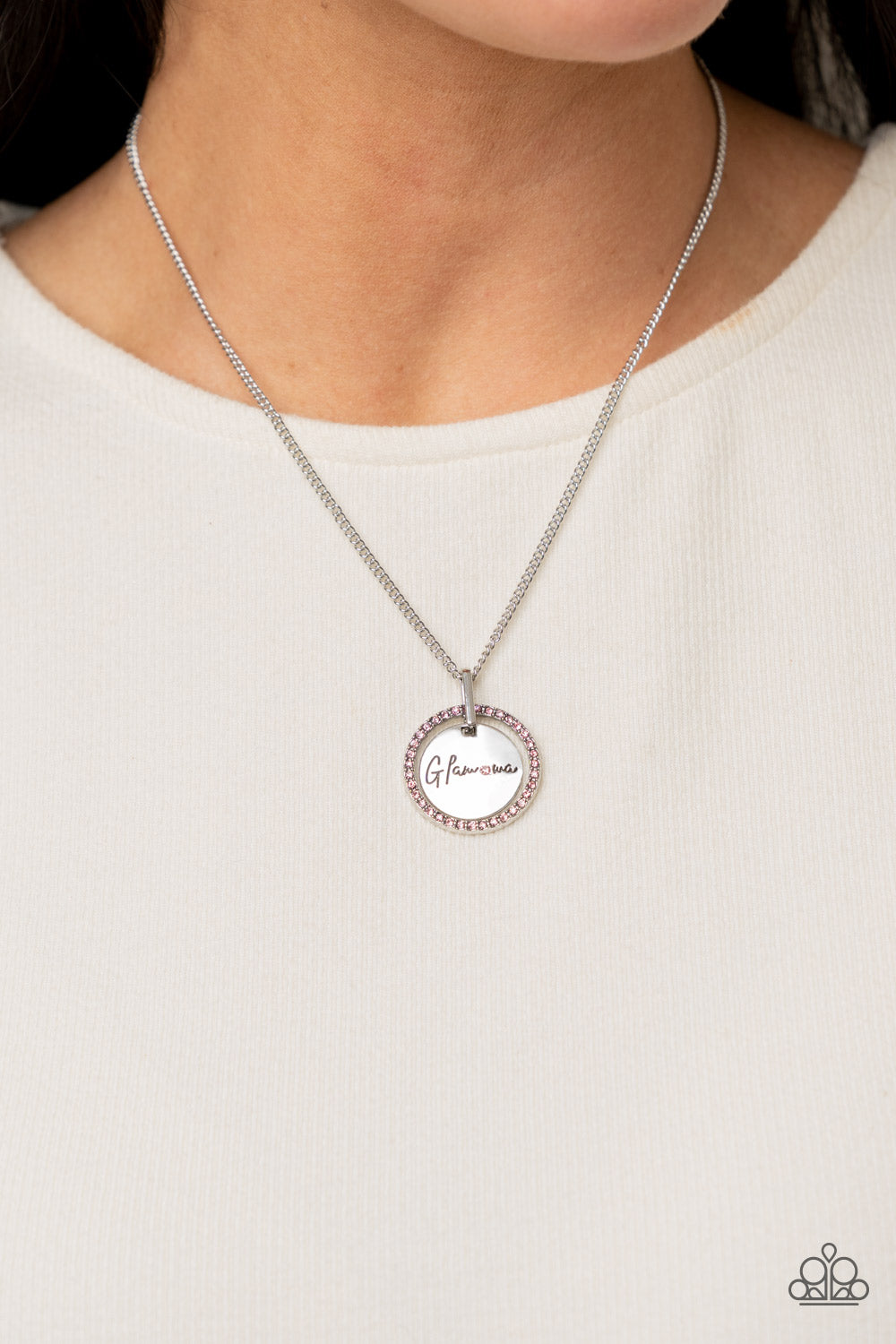 Glam-ma Glamorous Paparazzi Accessories Necklace with Earrings - Pink