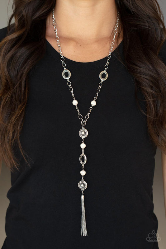 The Natural Order Paparazzi Accessories Necklace with Earrings White