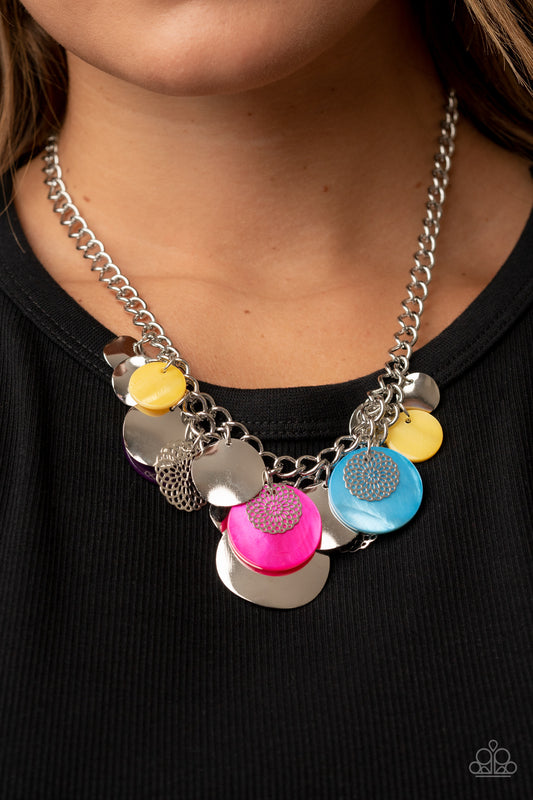 Oceanic Opera Paparazzi Accessories Necklace with Earrings Multi