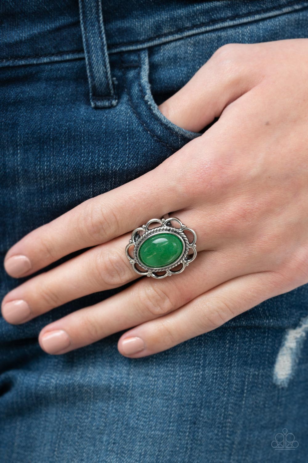 Gemstone Eden Paparazzi Accessories Ring Green