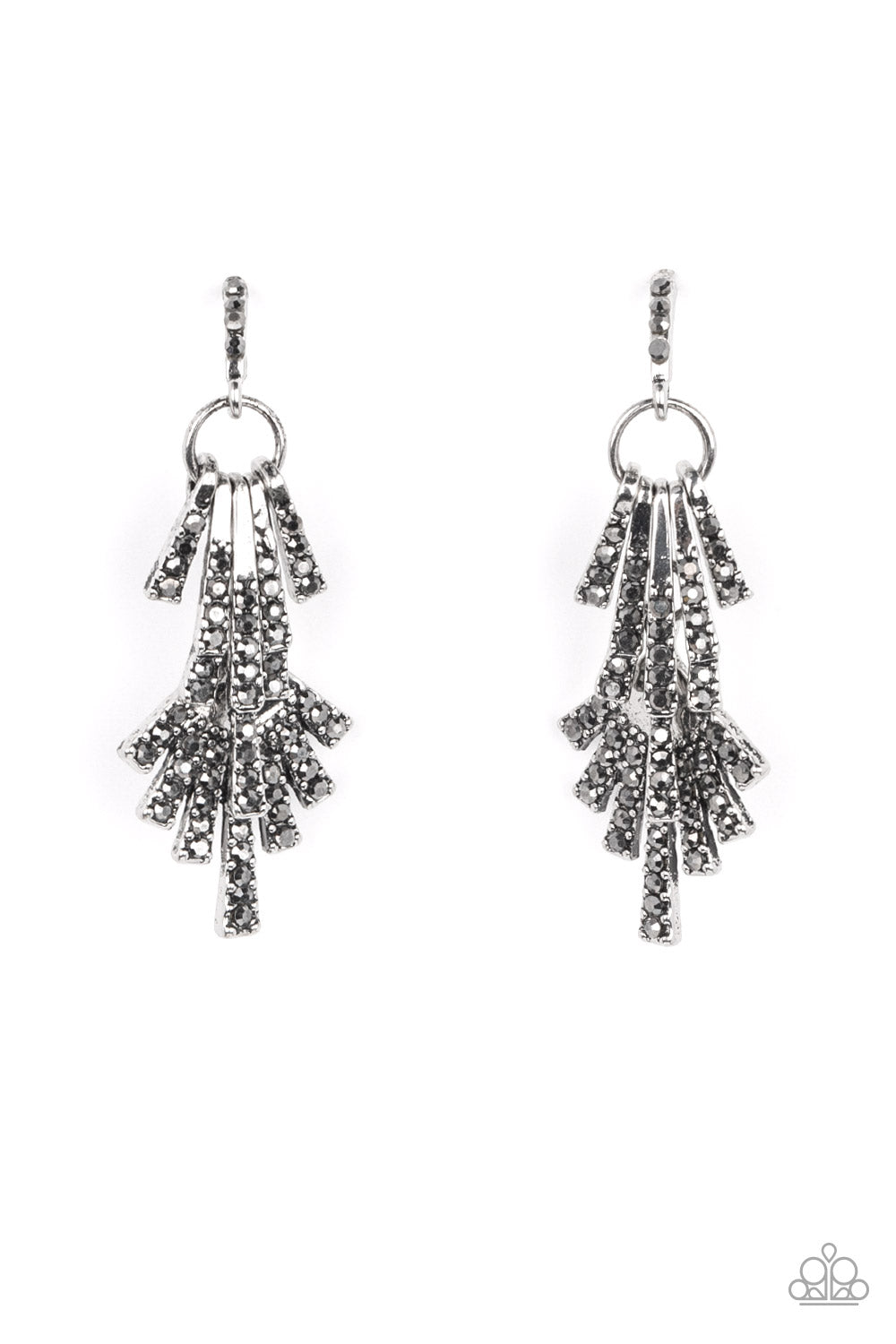 Fan of Glam Paparazzi Accessories Earrings Silver